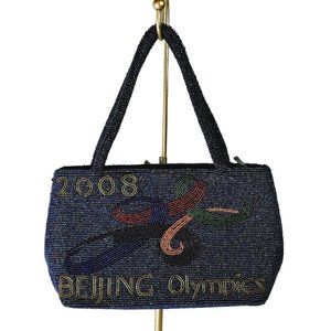 BEIJING Olympics 2008 Fully Beaded Y2K Multi-color Handbag